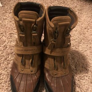 Polo sport conquest hi tops boots sz 4.5